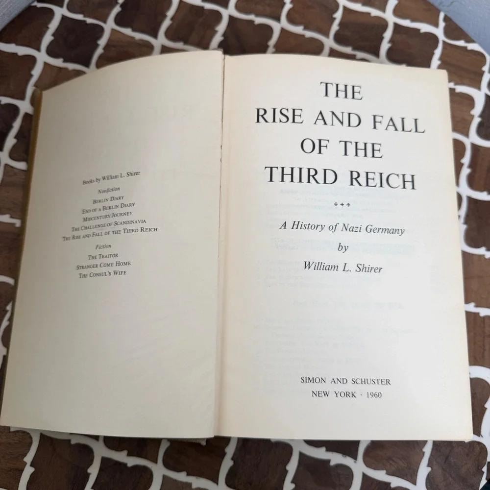 William L Shirer The Rise and Fall of the Third Reich Hardcover History‎ 1960